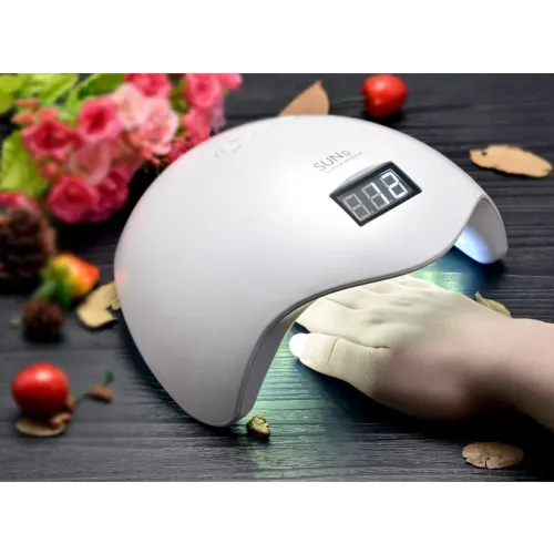 Лампа для сушіння нігтів LED SUN 5 48W, таймер, сенсор руки, лампа для гель лаків
