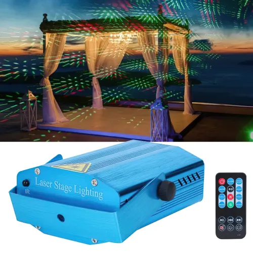 Лазерный проектор Disco Laser, светомузыка, 2 режима, с системой охлаждения, синий - фото 5