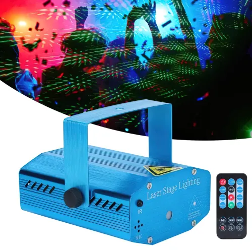 Лазерный проектор Disco Laser, светомузыка, 2 режима, с системой охлаждения, синий - фото 4