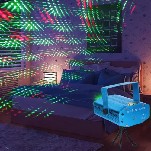 Лазерный проектор Disco Laser, светомузыка, 2 режима, с системой охлаждения, синий - фото 6