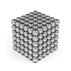 Магнитный кубик NEOCUBE, 216 шариков, диаметр 5 мм, одноцветный, металлик