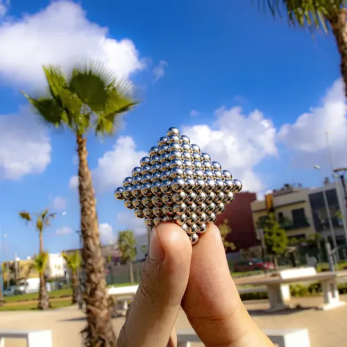 Магнитный кубик NEOCUBE, 216 шариков, диаметр 5 мм, одноцветный, металлик - фото 5