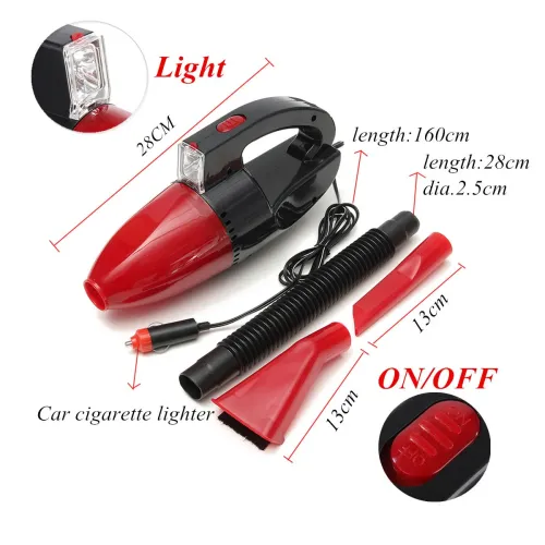 Автомобільний пилосос Vacuum cleaner 60w з ліхтарем - фото 5