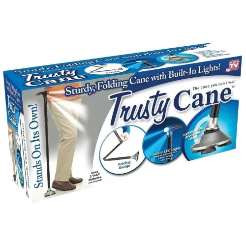 Складана палиця з LED підсвіткою Trusty Cane для зручності пересування