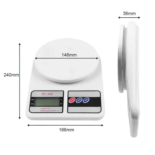 Электронные кухонные весы Kitchen Scale SF-400, до 5 кг, с индикатором низкого заряда, граммы и унции - фото 8