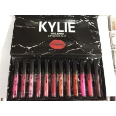 Помада Kylie в мраморной коробке черная или белая (12 штук)
