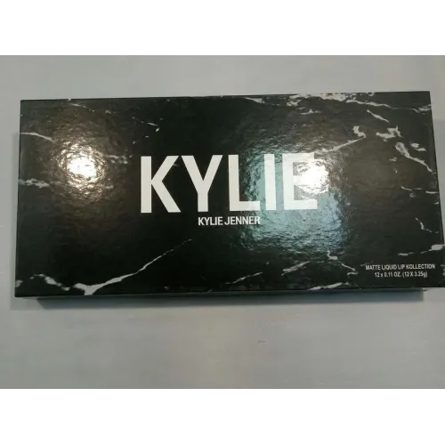 Помада Kylie в мраморной коробке черная или белая (12 штук) - фото 6