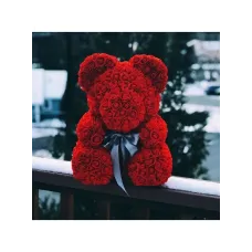 Средний Мишка из роз в КОРОБКЕ 3D Oh My Teddy  25 см высотой