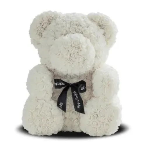 Середній Ведмедик з троянд у КОРОБЦІ 3D Oh My Teddy 25 см заввишки - фото 2