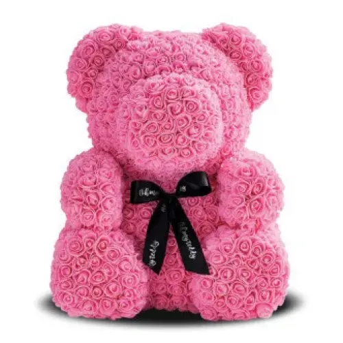 Середній Ведмедик з троянд у КОРОБЦІ 3D Oh My Teddy 25 см заввишки - фото 4