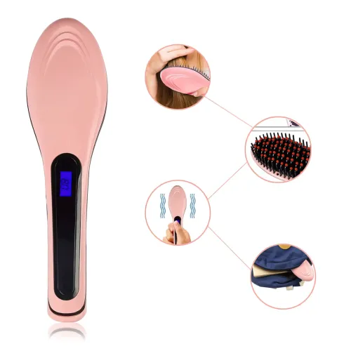 Гребінець-випрямляч FAST HAIR STRAIGHTENER, 29 Вт, до 230 градусів, турмалінове покриття, з дисплеєм - фото 5