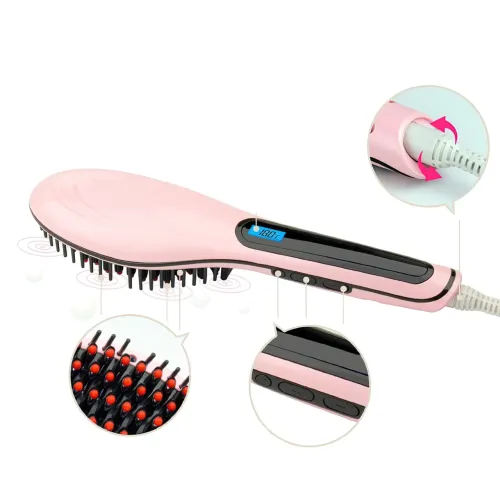 Гребінець-випрямляч FAST HAIR STRAIGHTENER, 29 Вт, до 230 градусів, турмалінове покриття, з дисплеєм - фото 6