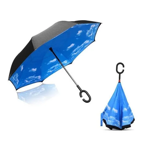 Зонт наоборот Up-Brella Ветрозащитный зонт обратного сложения - фото 4