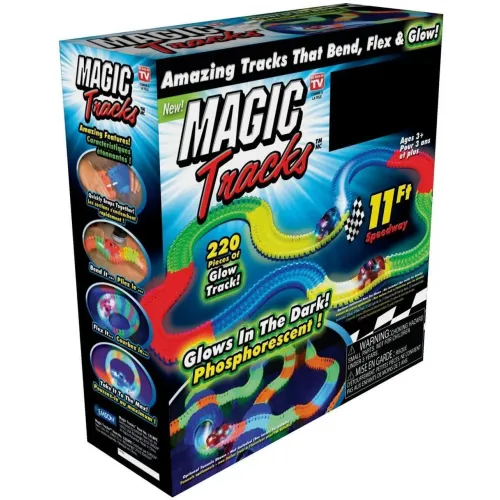 Детская трасса с машинкой  Magic Tracks дорога на  220 деталей, святящаяся машинка в комплекте