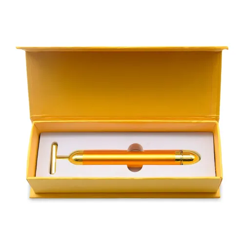 Вибромассажер для лица Energy Beauty Bar GOLD ионный, предание упругости, разглаживание морщин - фото 4