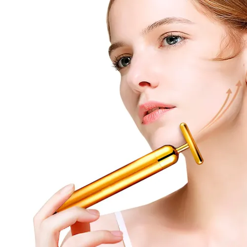 Вибромассажер для лица Energy Beauty Bar GOLD ионный, предание упругости, разглаживание морщин - фото 2