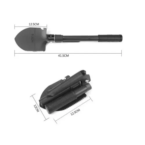 Туристическая складная лопата Shovel с чехлом 4 в 1, с чехлом