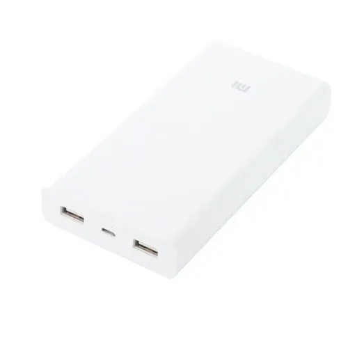 Внешний портативный аккумулятор Xiaomi 20000 mAh, 2 USB, белый - фото 6