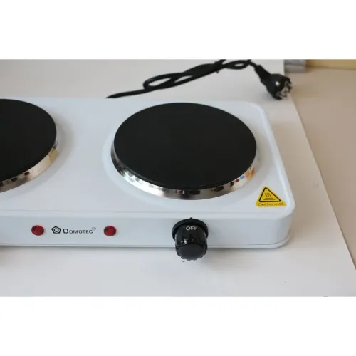 Настольная плита электрическая на 2 конфорки Domotec 5822 2000Вт - фото 3