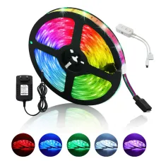 Светодиодной лента 3528 RGB, самоклеящиеся, 5 м, с пультом ДУ, IP65, на 300 диодов