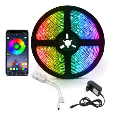 Светодиодной лента 5050 RGB, 12 цветов, IP65, 55 люмен, 9000 часов работы, самоклеящиеся