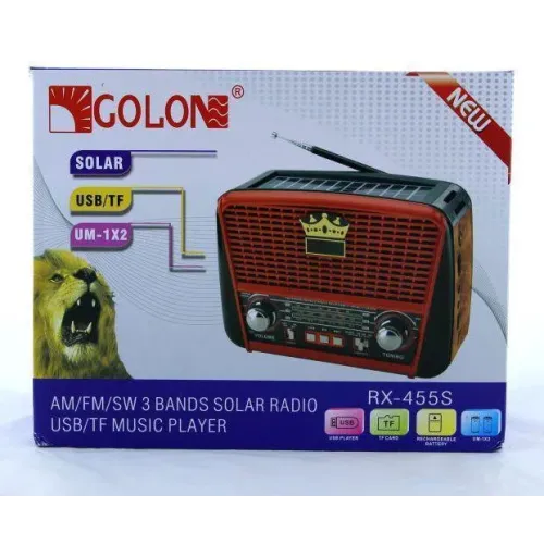 Портативний радіоприймач Solar Golon RX-455 на сонячній батареї - фото 4