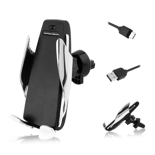 Автомобільний тримач для смартфона SmartSensor Pro S5 з бездротовою зарядкою, 10 Вт, від 4 до 6 - фото 6