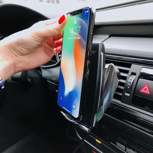 Автомобільний тримач для смартфона SmartSensor Pro S5 з бездротовою зарядкою, 10 Вт, від 4 до 6 - фото 8