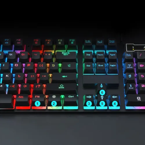 Ігрова клавіатура ZYG-800 LED з підсвіткою, USB, механічна, 104 клавіші, з кнопкою вмикання підсвітки - фото 5
