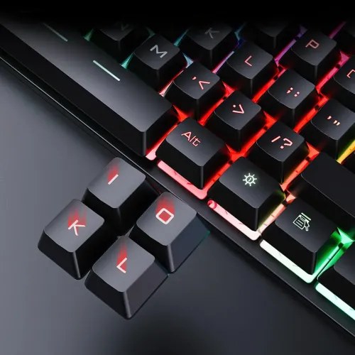 Ігрова клавіатура ZYG-800 LED з підсвіткою, USB, механічна, 104 клавіші, з кнопкою вмикання підсвітки - фото 6