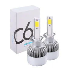 Набор автомобильных светодиодных LED ламп TOP LED PRO С6 H1, холодный свет