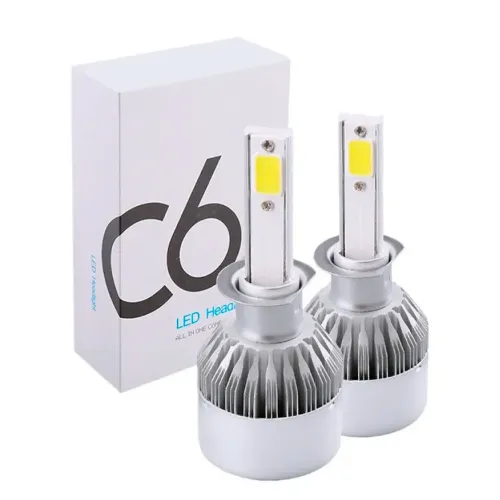 Набор автомобильных светодиодных LED ламп TOP LED PRO С6 H1, холодный свет