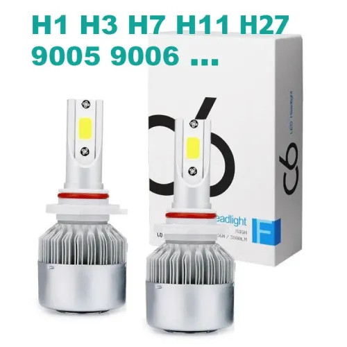 Набір автомобільних світлодіодних LED ламп TOP LED PRO С6 H7, холодне світло - фото 3