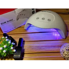 LED лампа для полимеризации гелей и лака SUN 5 Mini, для ногтей, с таймером, 24W, сенсорная, Белая