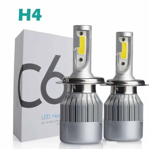 Набір автомобільних світлодіодних LED ламп TOP LED PRO С6 H4, холодне світло - фото 2
