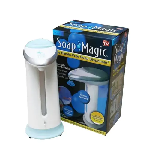 Сенсорний дозатор для мила Soap Magic, мильниця на батарейках сенсорна, біла - фото 3