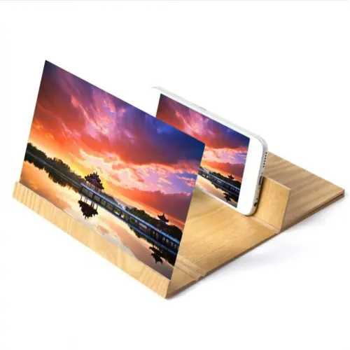 3D Увеличитель экрана для телефона Enlarget Screen Magnifier, линза Френеля, дерево