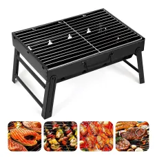 Складной BBQ гриль Mensory Grill Portable, 35 см длина, нержавеющая сталь, черный