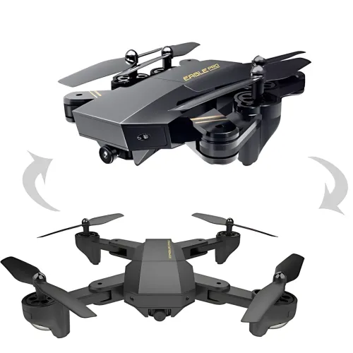 Складной квадрокоптер Drone S9 PHANTOM Pro с WiFi и HD-камерой 720P, черный - фото 4