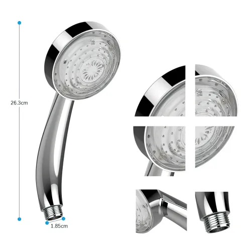 Насадка-лійка для душу LED SHOWER з підсвіткою, 7 кольорів, без батарейок, 9 л/хв - фото 7