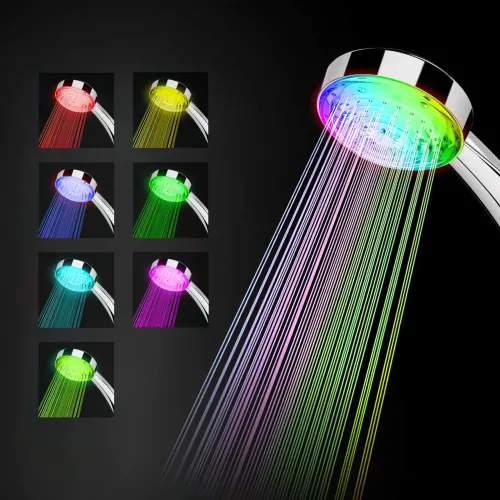 Насадка-лійка для душу LED SHOWER з підсвіткою, 7 кольорів, без батарейок, 9 л/хв - фото 6
