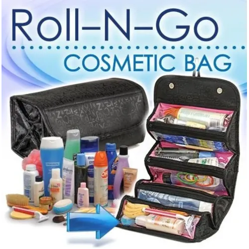 Органайзер-косметичка для косметики Roll and Pack, органайзер для хранения косметики, удобная косметичка