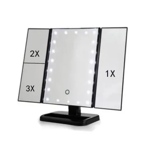 Дзеркало з підсвічуванням MAGIC MAKEUP MIRROR потрійне 22 LED - фото 2