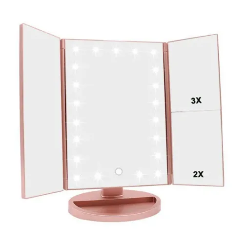 Дзеркало з підсвічуванням MAGIC MAKEUP MIRROR потрійне 22 LED - фото 5