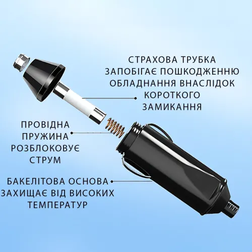 Универсальная зарядка для ноутбуков с прикуривателем DC 12-24V, 120W, 8 насадок - фото 8