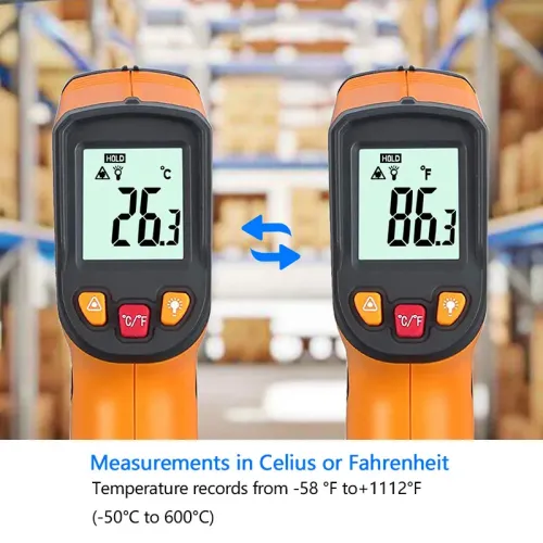 Промышленный градусник TEMPERATURE AR 320, бесконтактный электронный термометр, инфракрасный термометр - фото 4