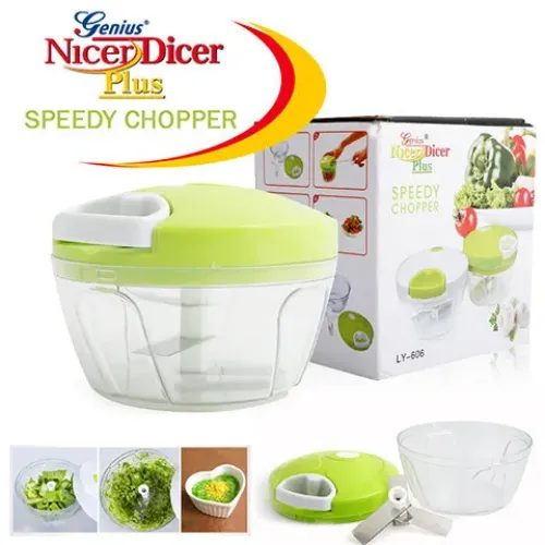 Ручной измельчитель Nicer Dicer Speedy Chopper для овощей и фруктов. Зеленый - фото 3