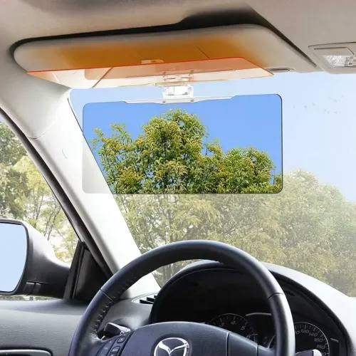 Антивідблисковий автомобільний козирок HD Vision Visor із захистом від ультрафіолету та сліпучого світла фар, 30х13 см - фото 7