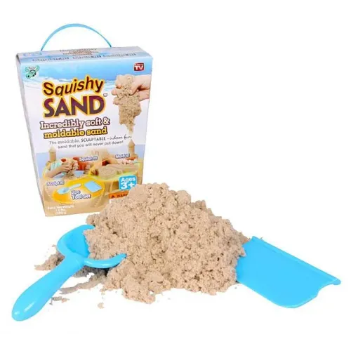 Набір 4 в 1 дитячий кінетичний пісок Squishy SAND, 3 форми - фото 2
