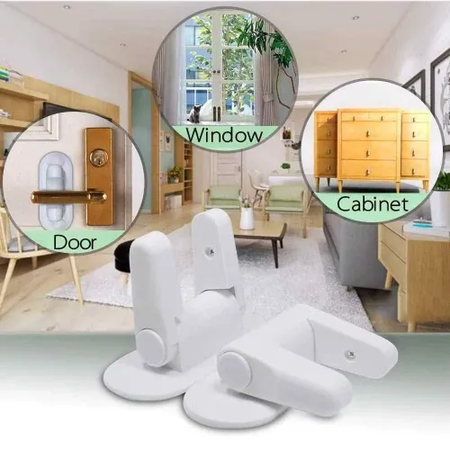 Универсальный детский замок Door Lever Lock для ручек , 2шт в комплекте, универсальный, белый - фото 2